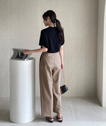 Ronlid One Tuck Wide Straight Pants